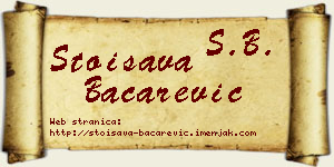 Stoisava Bačarević vizit kartica